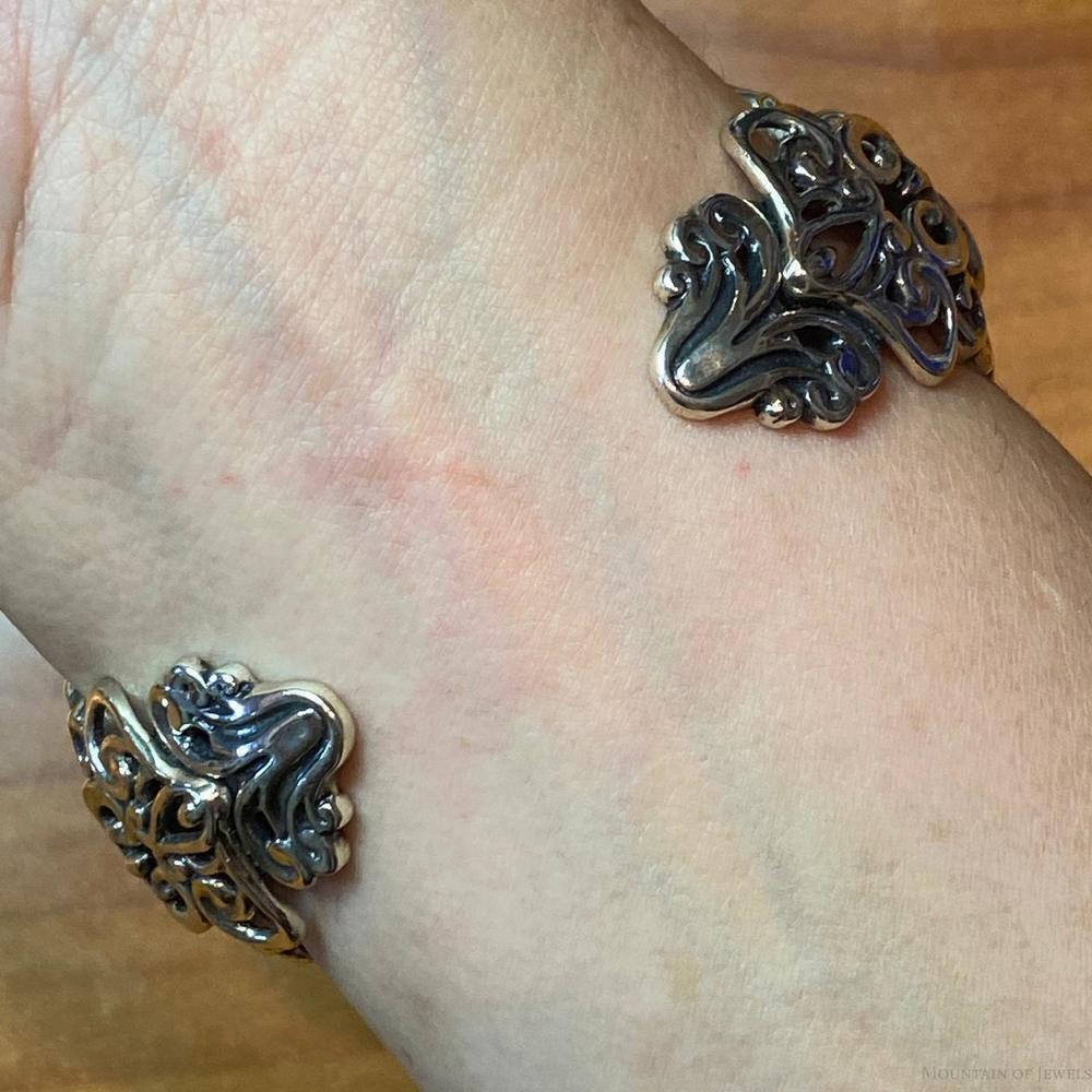 Carolyn Pollack Sterling Tanzanite & Quartz Doublet With 4 Amethyst Bracelet - Picture 3 of 10